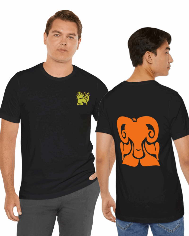 Aries Orange Graphic T-shirt - Unisex